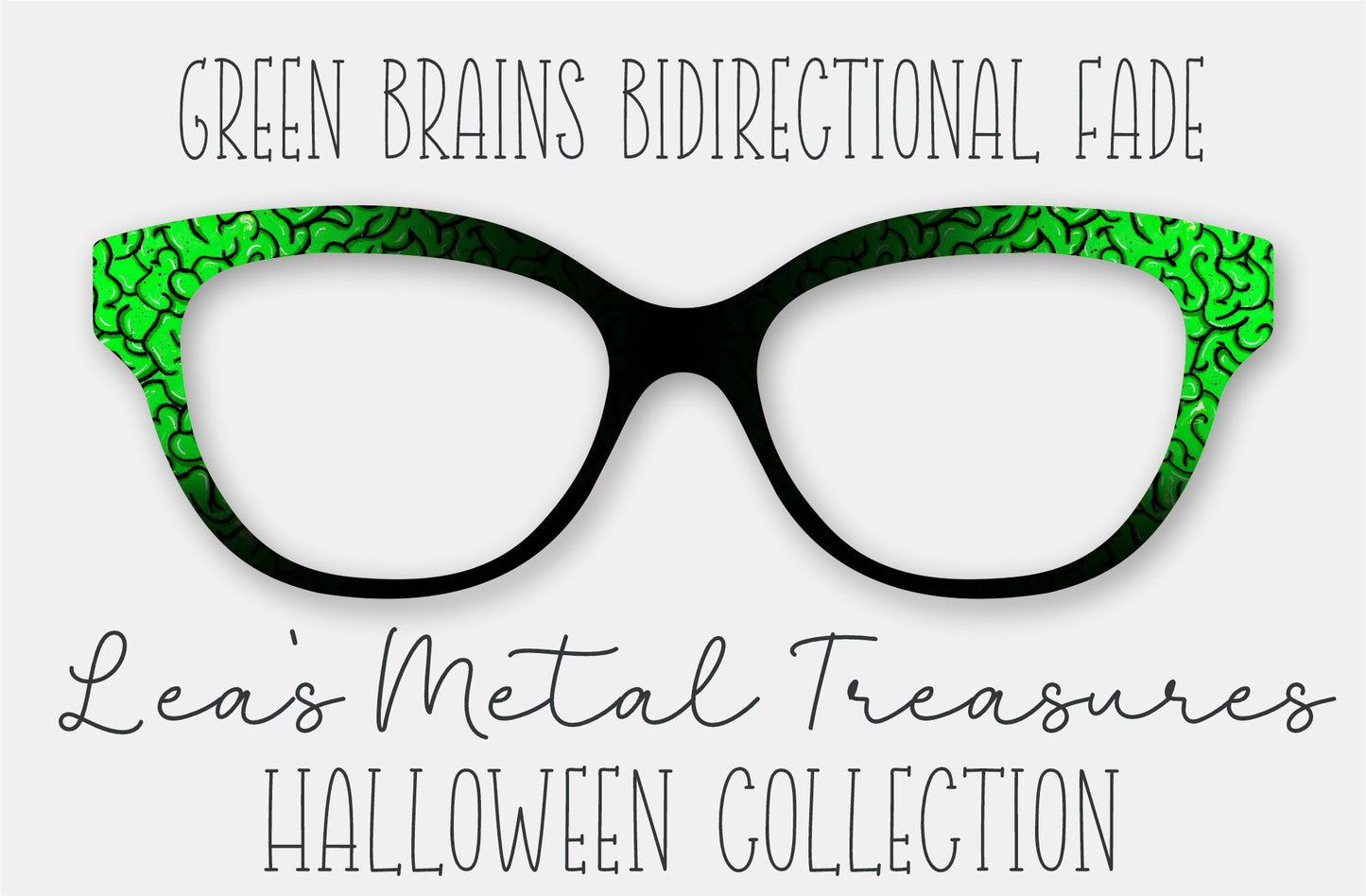 Green Brains BiDirectional Fade Eyewear Frame Toppers COMES WITH MAGNETS