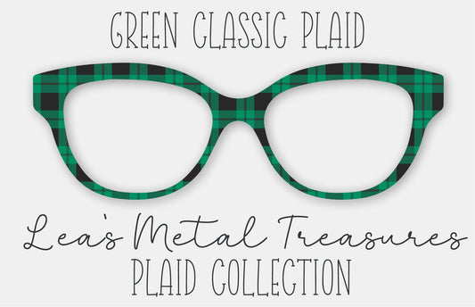 GREEN CLASSIC PLAID Magnetic Eyeglasses Topper