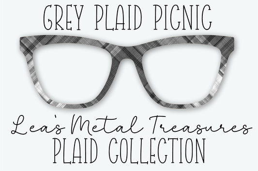 GREY PLAID PICNIC Eyewear Frame Toppers SEPTEMBER 2026 TOPPER OF THE MONTH