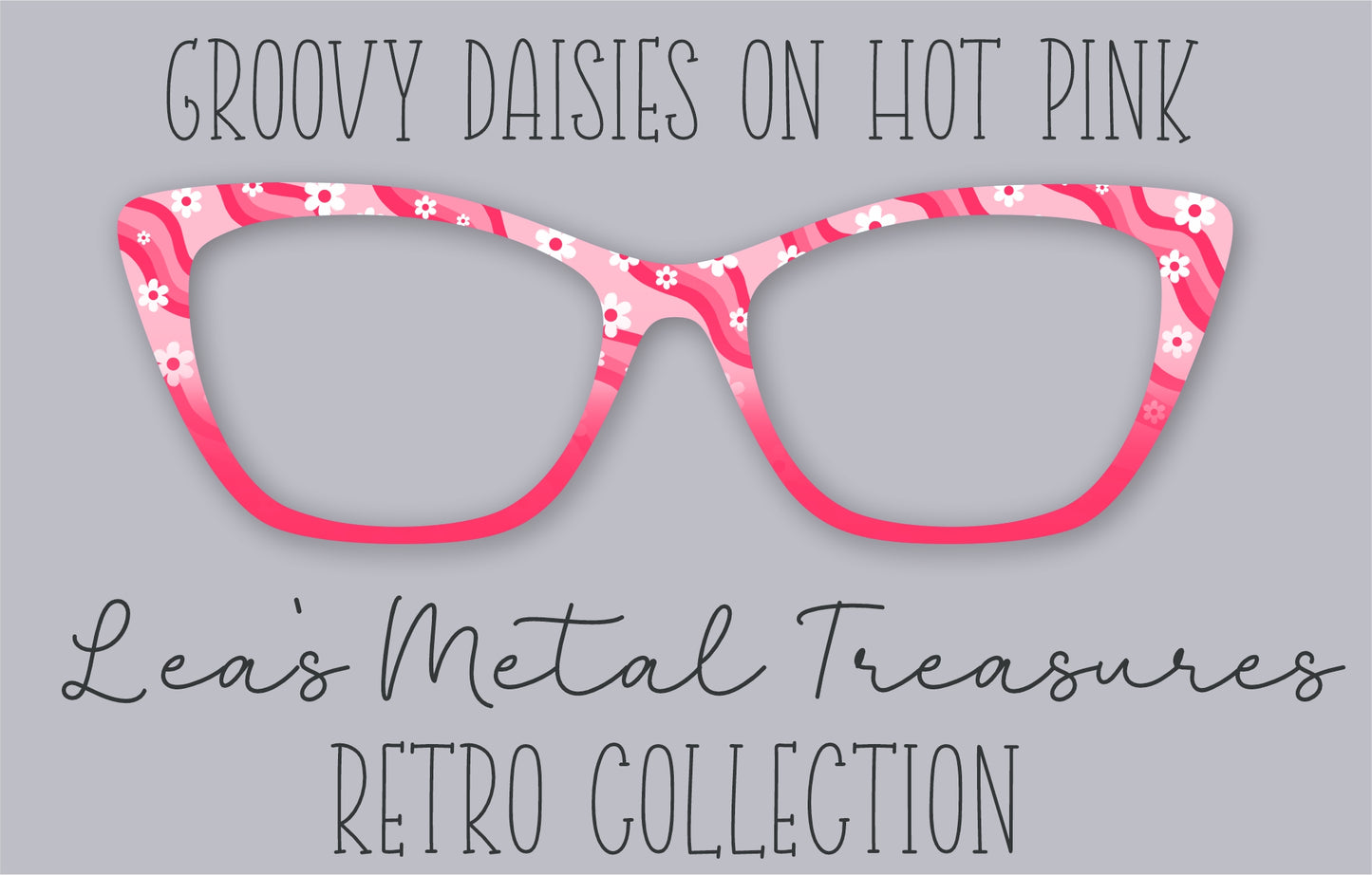 Groovy Daisies on Hot Pink • Magnetic Eyeglasses Toppers