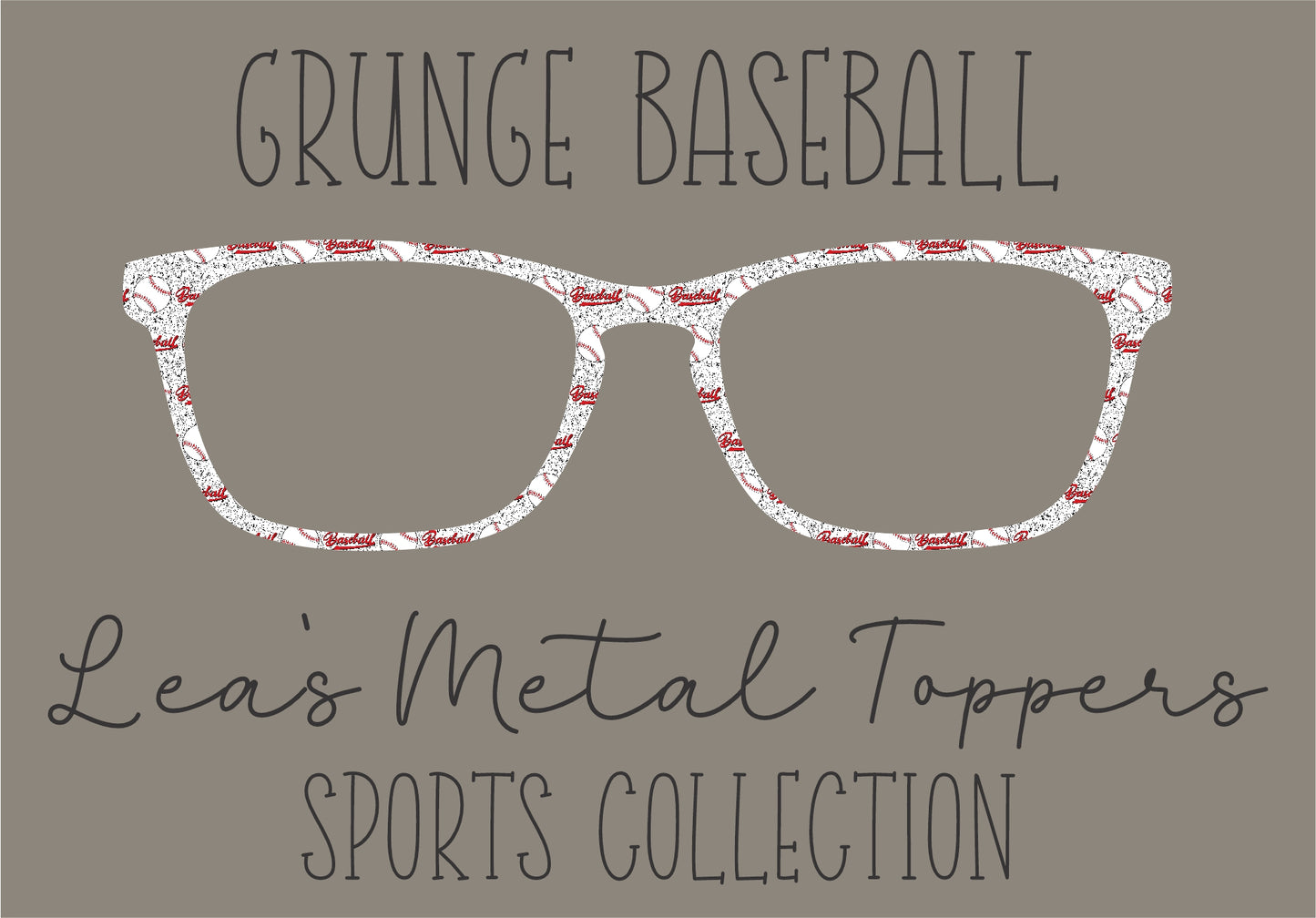 GRUNGE BASEBALL Eyewear Frame Toppers COMES WITH MAGNETS