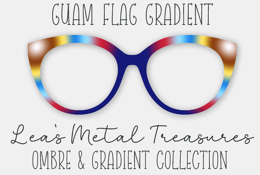 Guam Flag Gradient Eyewear Frame Toppers