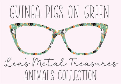 GUINEA PIGS ON GREEN Eyewear Frame Toppers COMES WITH MAGNETS