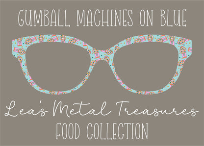 Gumball Machines on Blue Magnetic Eyeglasses Topper