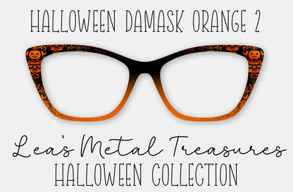 Halloween Damask Orange 2 Eyewear Frame Toppers