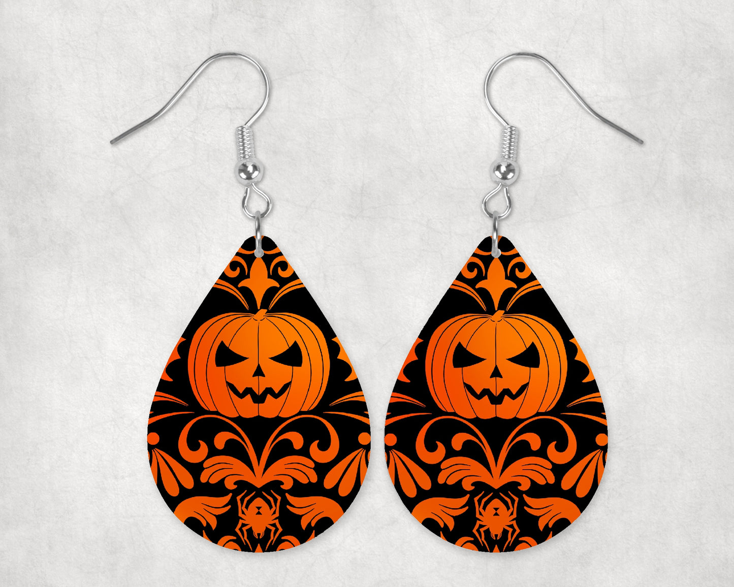 Halloween Damask Orange 2 Eyewear Frame Toppers