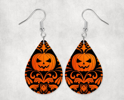 Halloween Damask Orange 2 Eyewear Frame Toppers