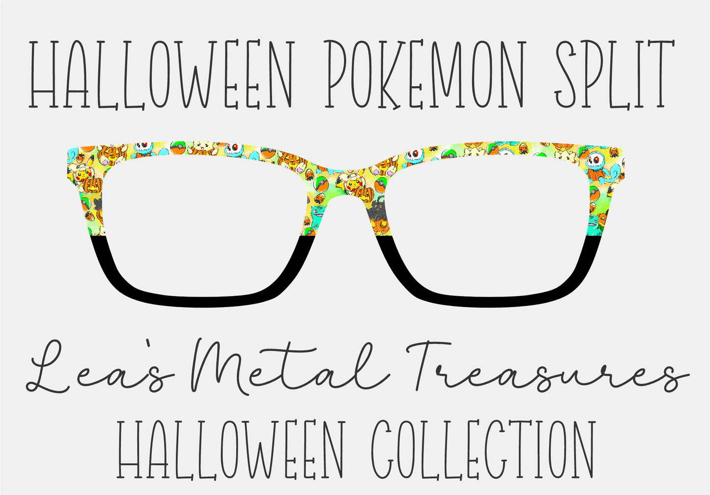 HALLOWEEN POKEMON SPLIT Eyewear Frame Toppers COMES WITH MAGNETS