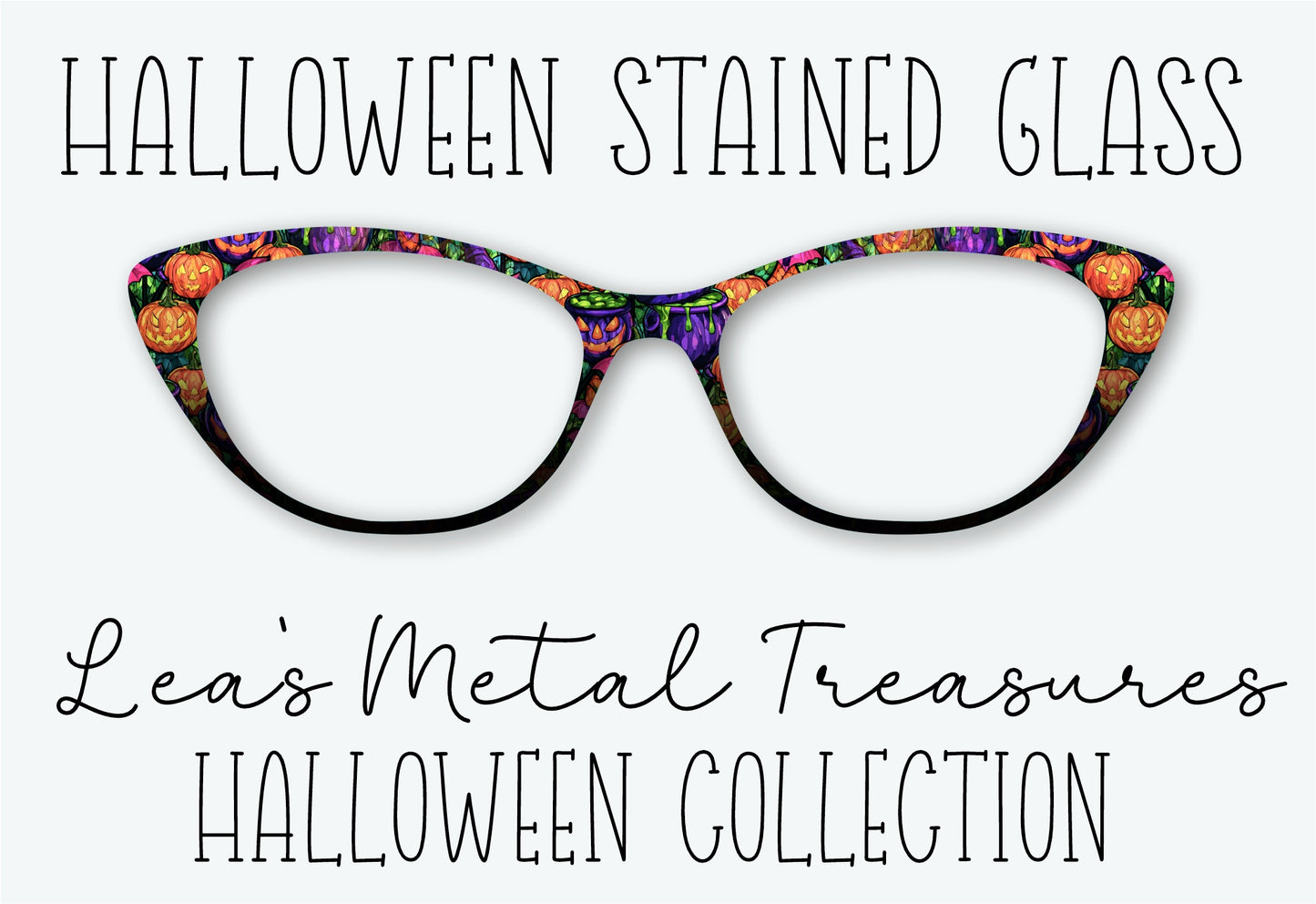 HALLOWEEN STAINED GLASS Eyewear Frame Toppers
