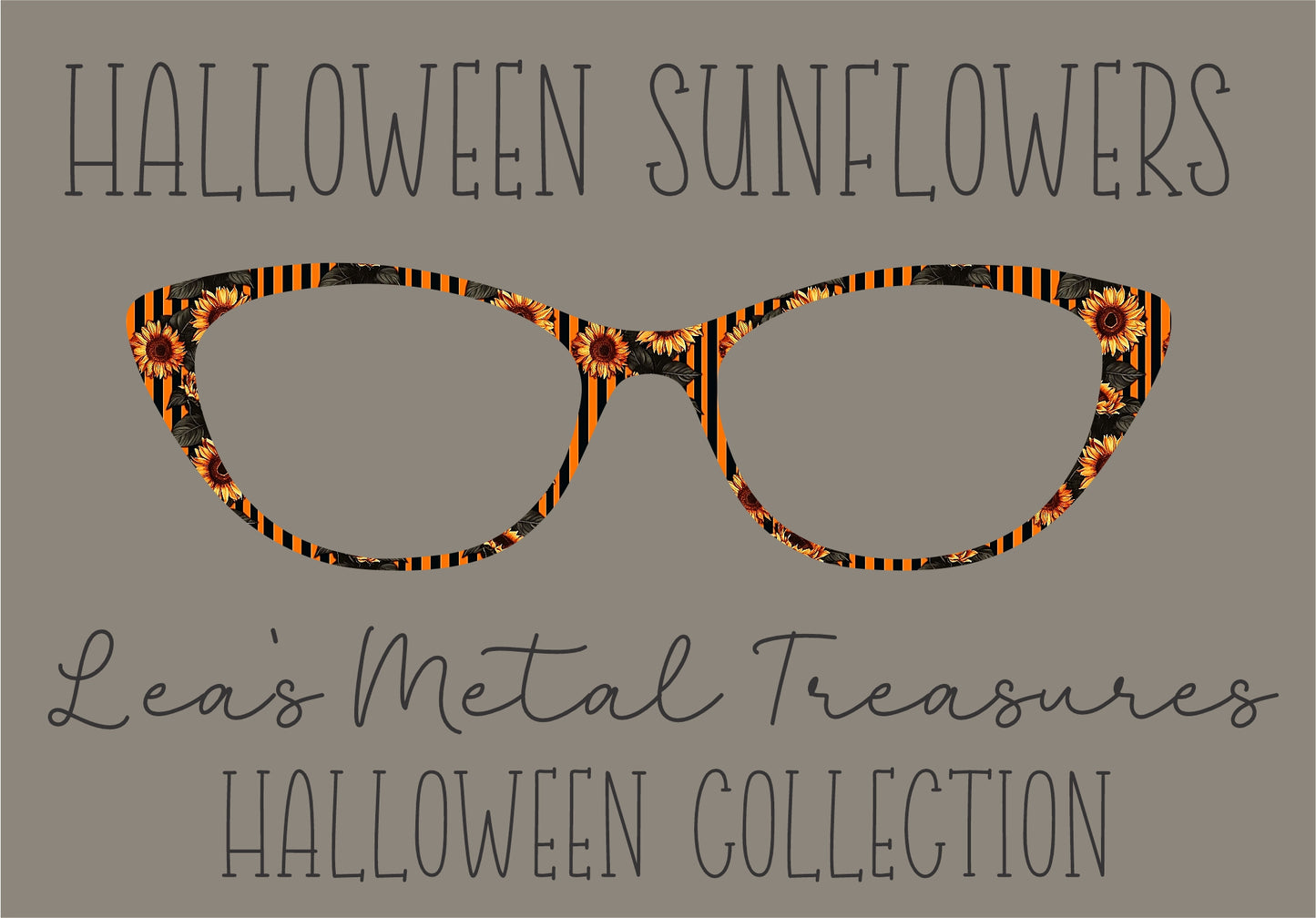 HALLOWEEN SUNFLOWERS Eyewear Frame Toppers COMES WITH MAGNETS