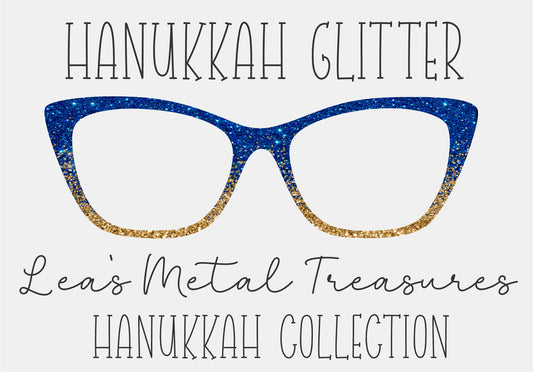 HANNUKAH GLITTER Eyewear Frame Toppers COMES WITH MAGNETS