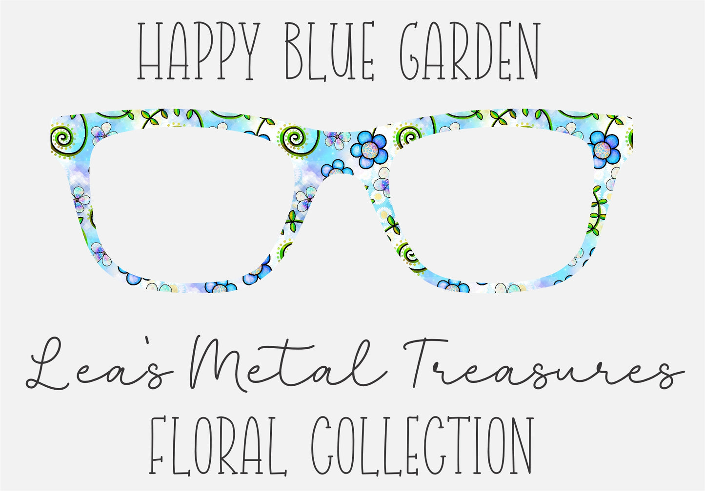HAPPY BLUE GARDEN Eyewear Frame Toppers COMES WITH MAGNETS