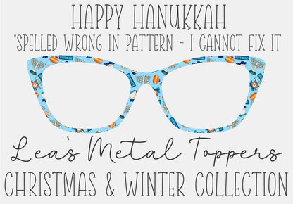 HAPPY HANNUKAH Eyewear Frame Toppers COMES WITH MAGNETS