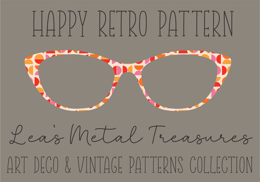 Happy Retro Pattern Eyewear Frame Toppers COMES WITH MAGNETS