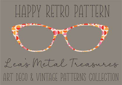 Happy Retro Pattern Eyewear Frame Toppers COMES WITH MAGNETS