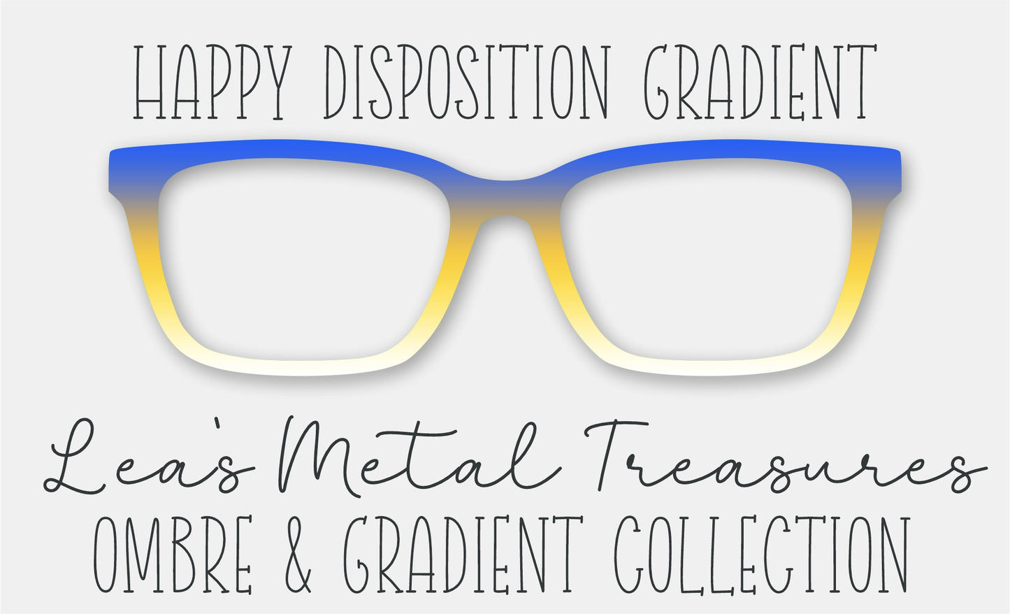 Happy Disposition Gradient Eyewear Frame Toppers COMES WITH MAGNETS