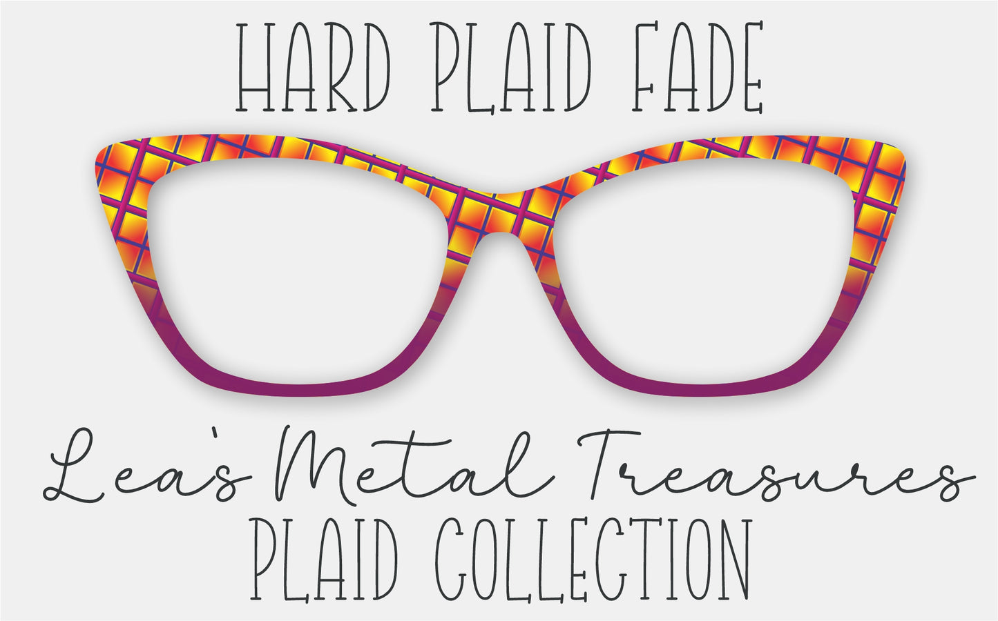 Hard Plaid Fade Eyewear Frame Toppers