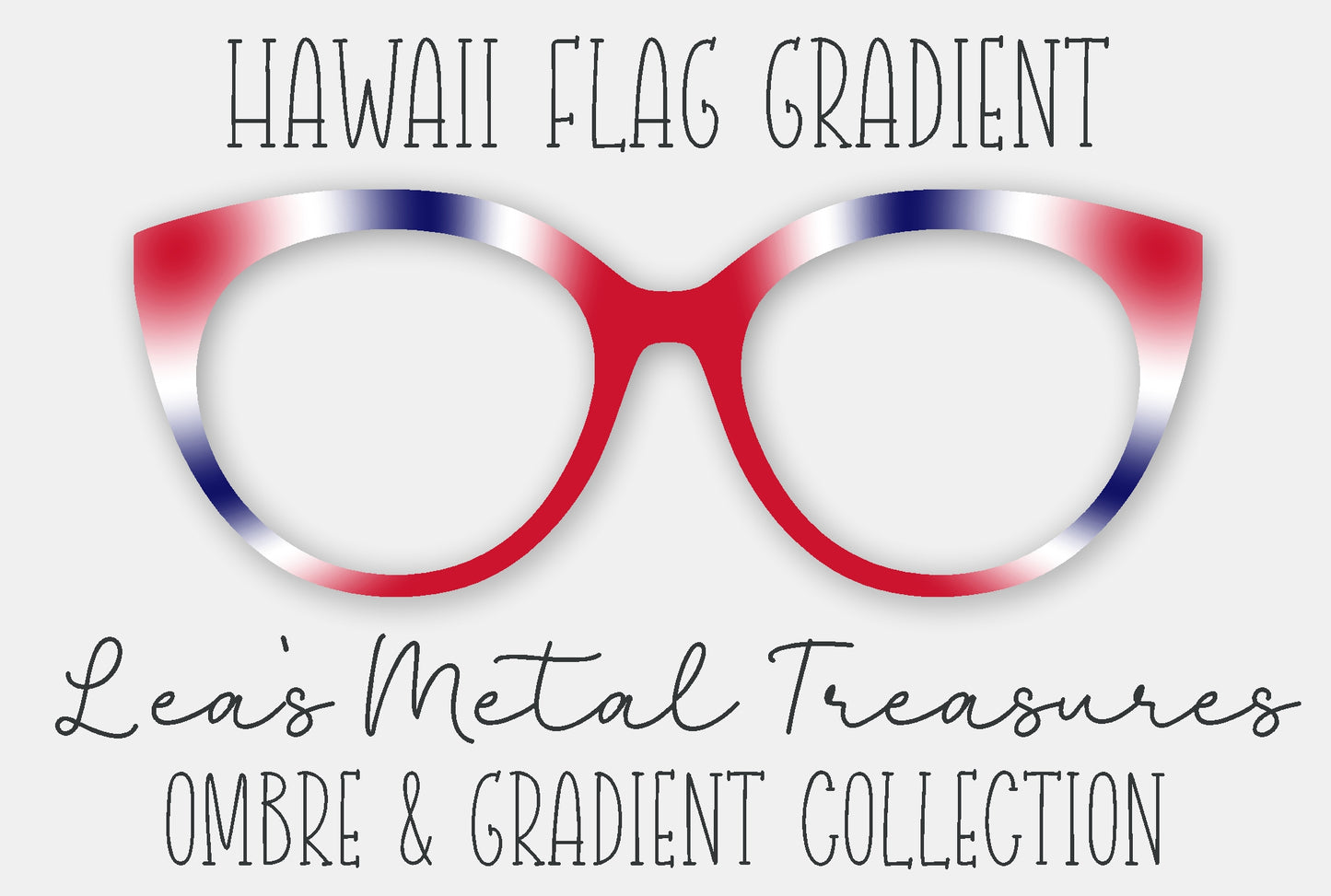Hawaii Flag Gradient Eyewear Frame Toppers