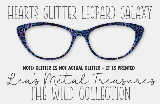 Hearts Glitter Leopard Galaxy Eyewear Frame Toppers