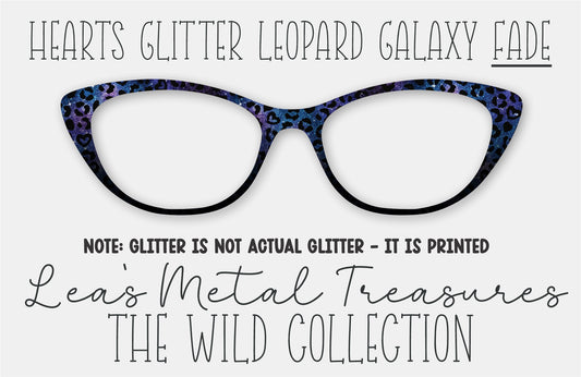Hearts Glitter Leopard Galaxy Fade Eyewear Frame Toppers