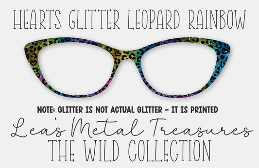 Hearts Glitter Leopard Rainbow Eyewear Frame Toppers