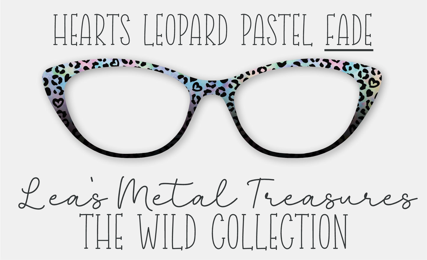 Hearts Leopard Pastel Fade Eyewear Frame Toppers