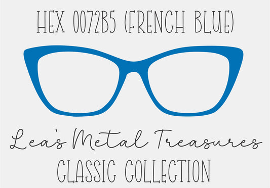 Hex 0072B5 French Blue Eyewear Frame Toppers COMES WITH MAGNETS