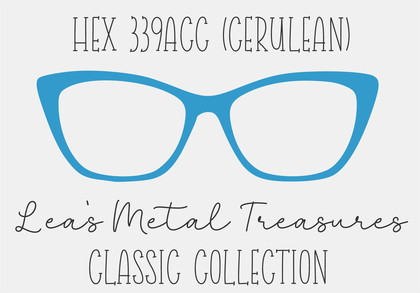 Hex 339ACC Cerulean Eyewear Frame Toppers COMES WITH MAGNETS