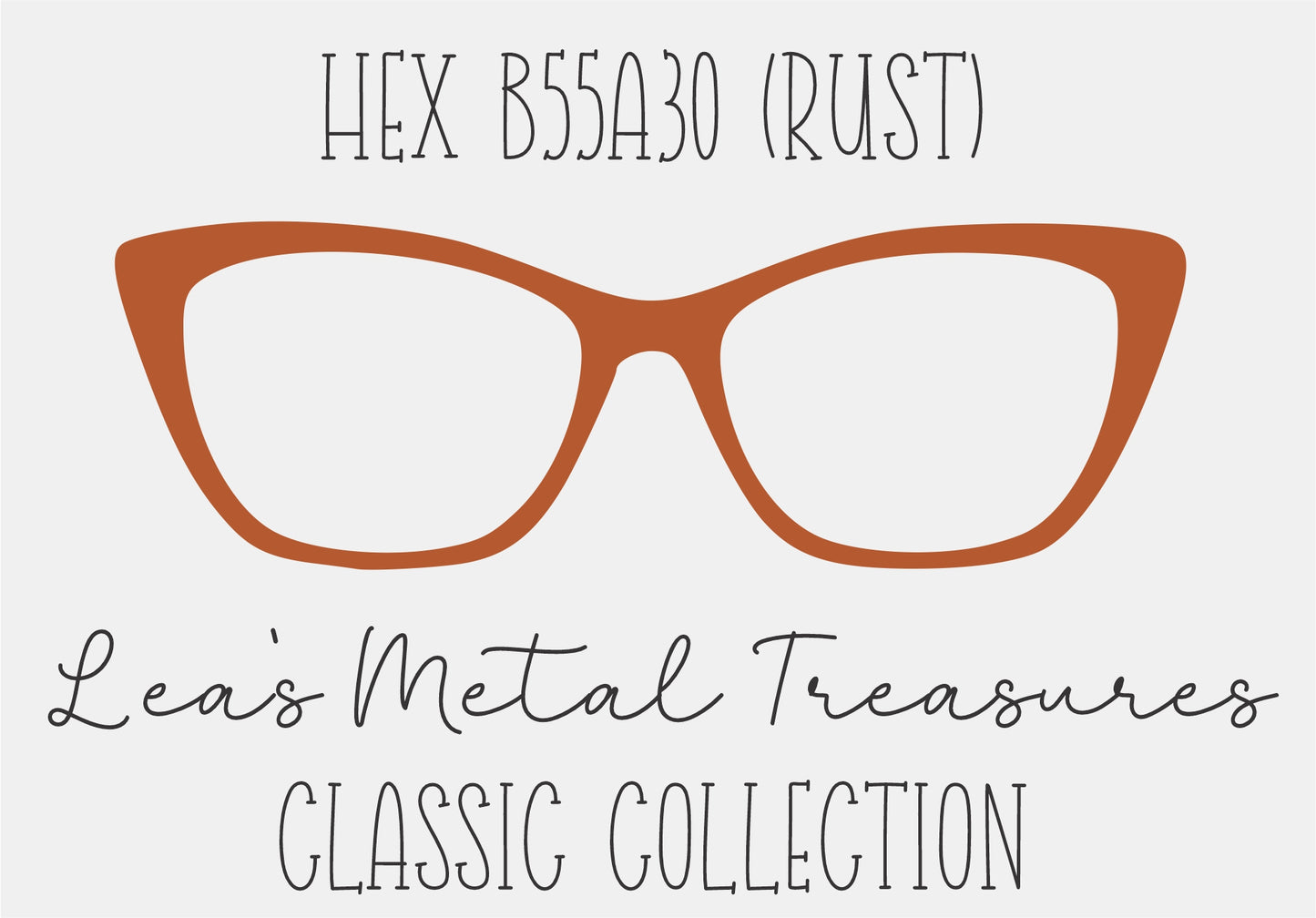 Hex B55A30 Rust Eyewear Frame Toppers COMES WITH MAGNETS
