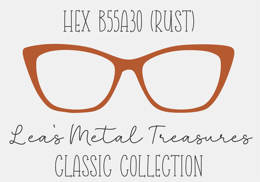 Hex B55A30 Rust Eyewear Frame Toppers COMES WITH MAGNETS
