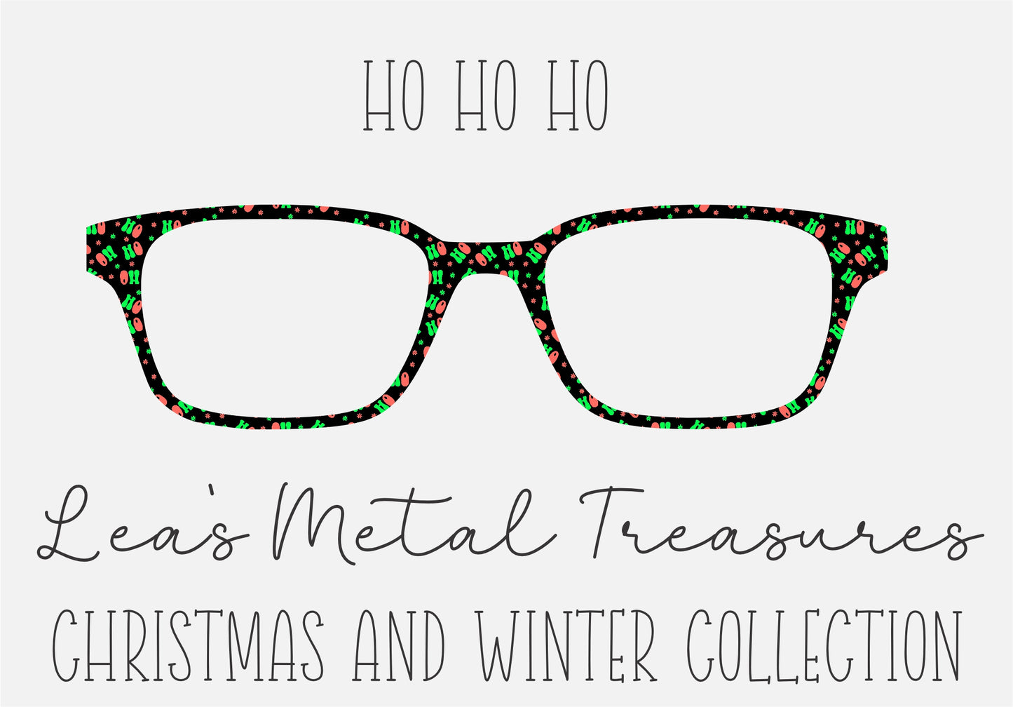HO HO HO  Eyewear Frame Toppers COMES WITH MAGNETS