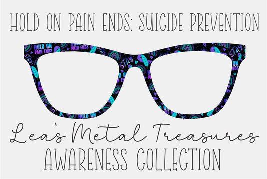 Hold on Pain Ends Suicide Prevention Eyewear Frame Toppers COMES WITH MAGNETS