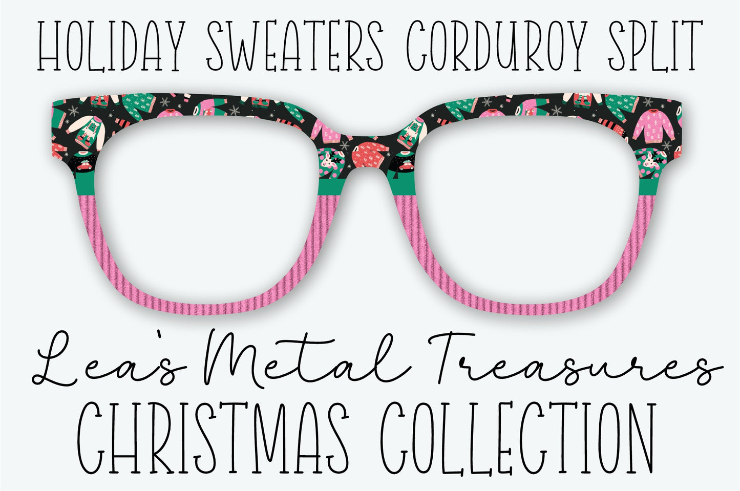 HOLIDAY SWEATERS CORDUROY SPLIT Eyewear Frame Toppers SEPTEMBER 2026 TOPPER OF THE MONTH