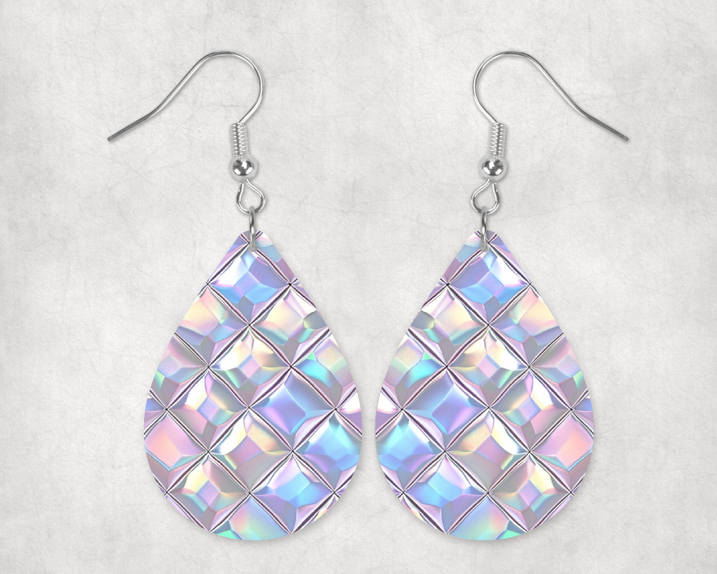 Holographic Iridescent Diamonds Full Pattern • Magnetic Eyeglasses Toppers