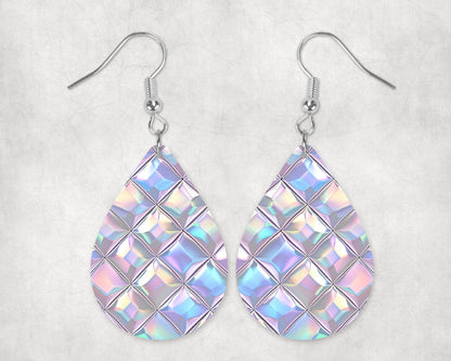 Holographic Iridescent Diamonds Full Pattern • Magnetic Eyeglasses Toppers