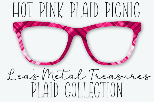 HOT PINK PLAID PICNIC Eyewear Frame Toppers SEPTEMBER 2026 TOPPER OF THE MONTH