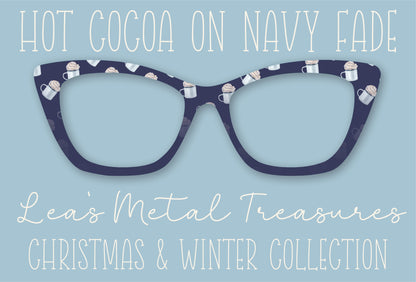 Hot Cocoa and Navy Fade Eyewear Frame Toppers COMES WITH MAGNETS