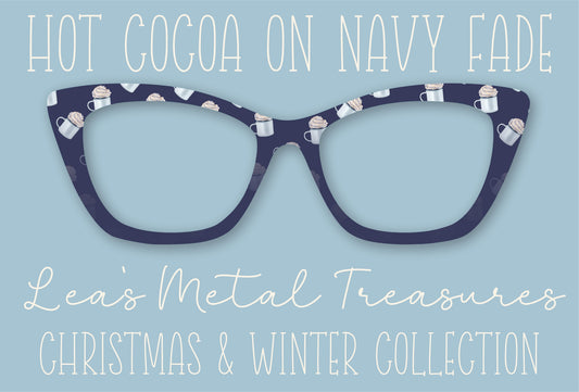 Hot Cocoa and Navy Fade Eyewear Frame Toppers COMES WITH MAGNETS