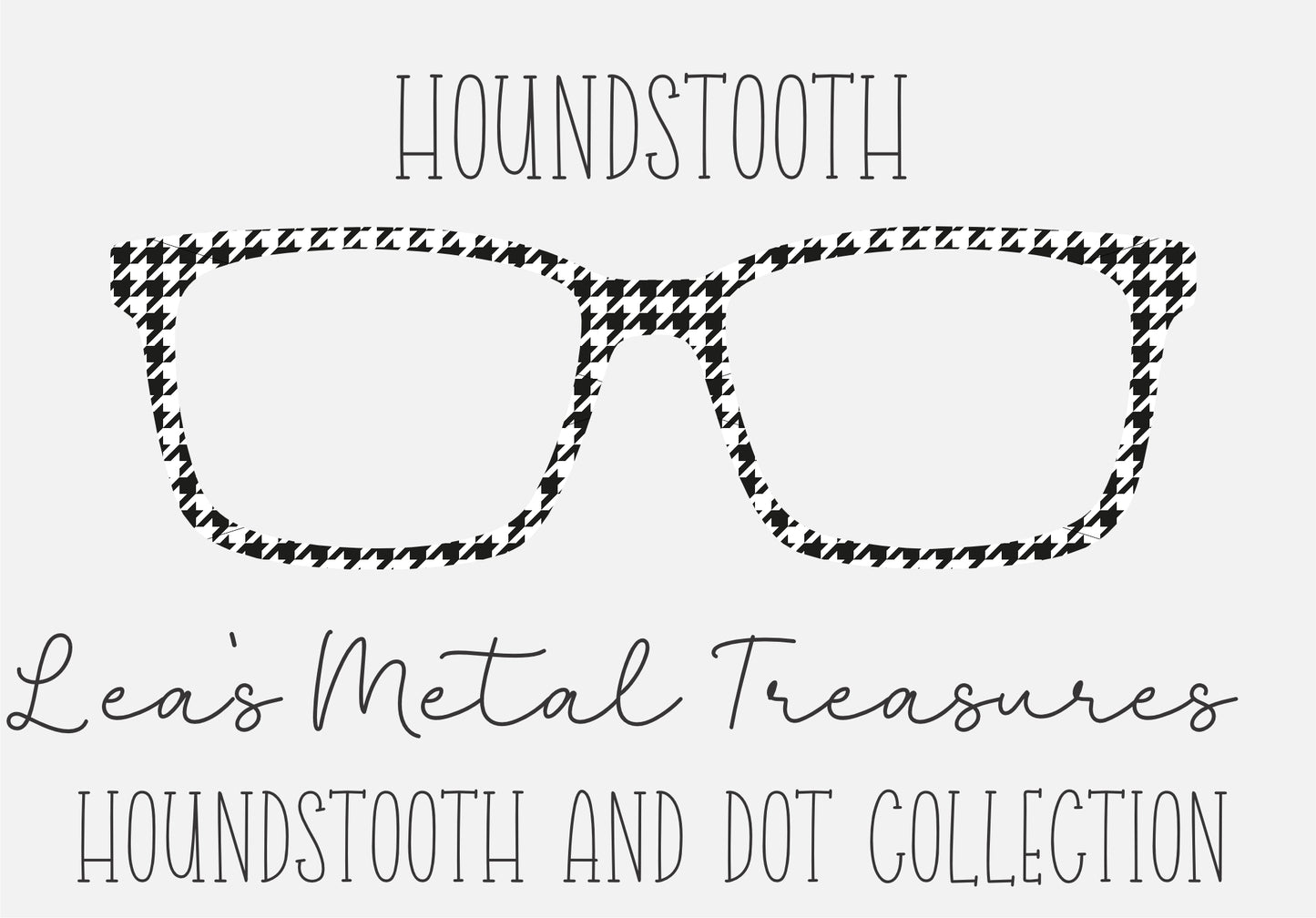HOUNDSTOOTH Eyewear Frame Toppers COMES WITH MAGNETS