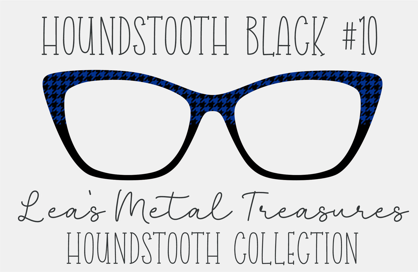 Houndstooth Black 10 Eyewear Frame Toppers COMES WITH MAGNETS