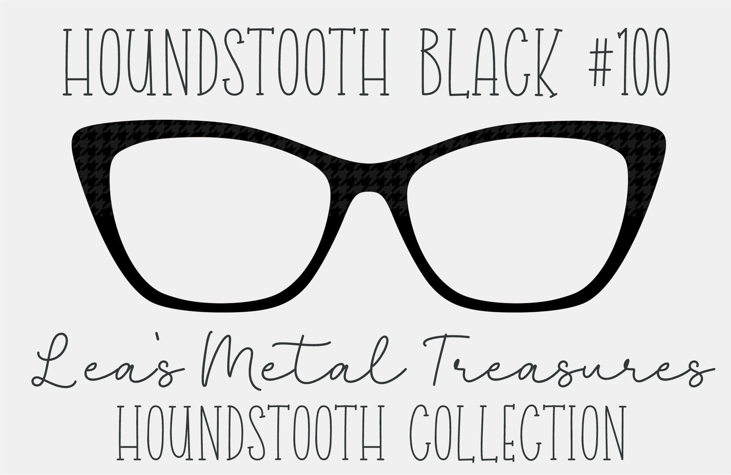 Houndstooth Black 100 Eyewear Frame Toppers COMES WITH MAGNETS