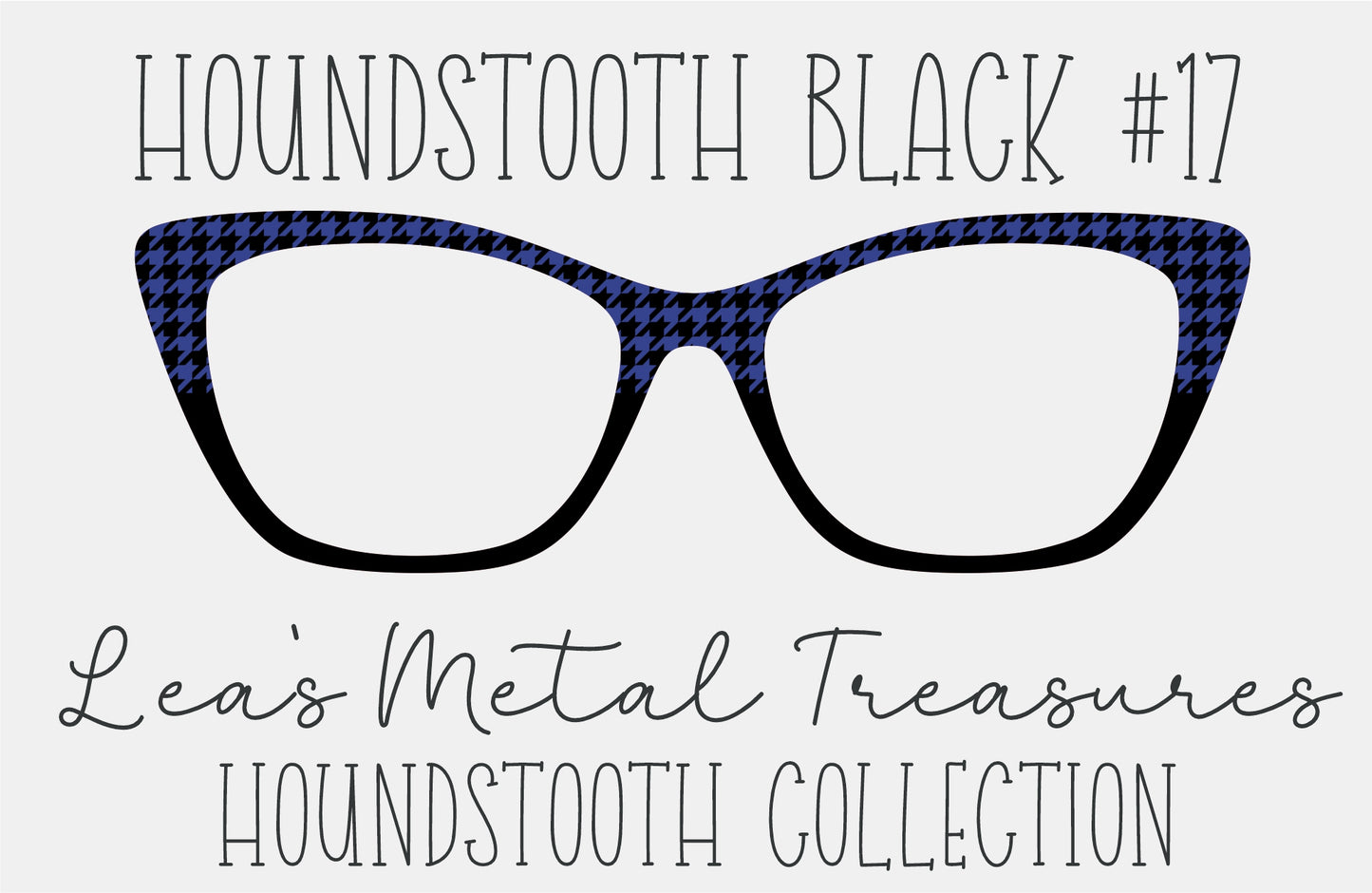 Houndstooth Black 17 Eyewear Frame Toppers COMES WITH MAGNETS