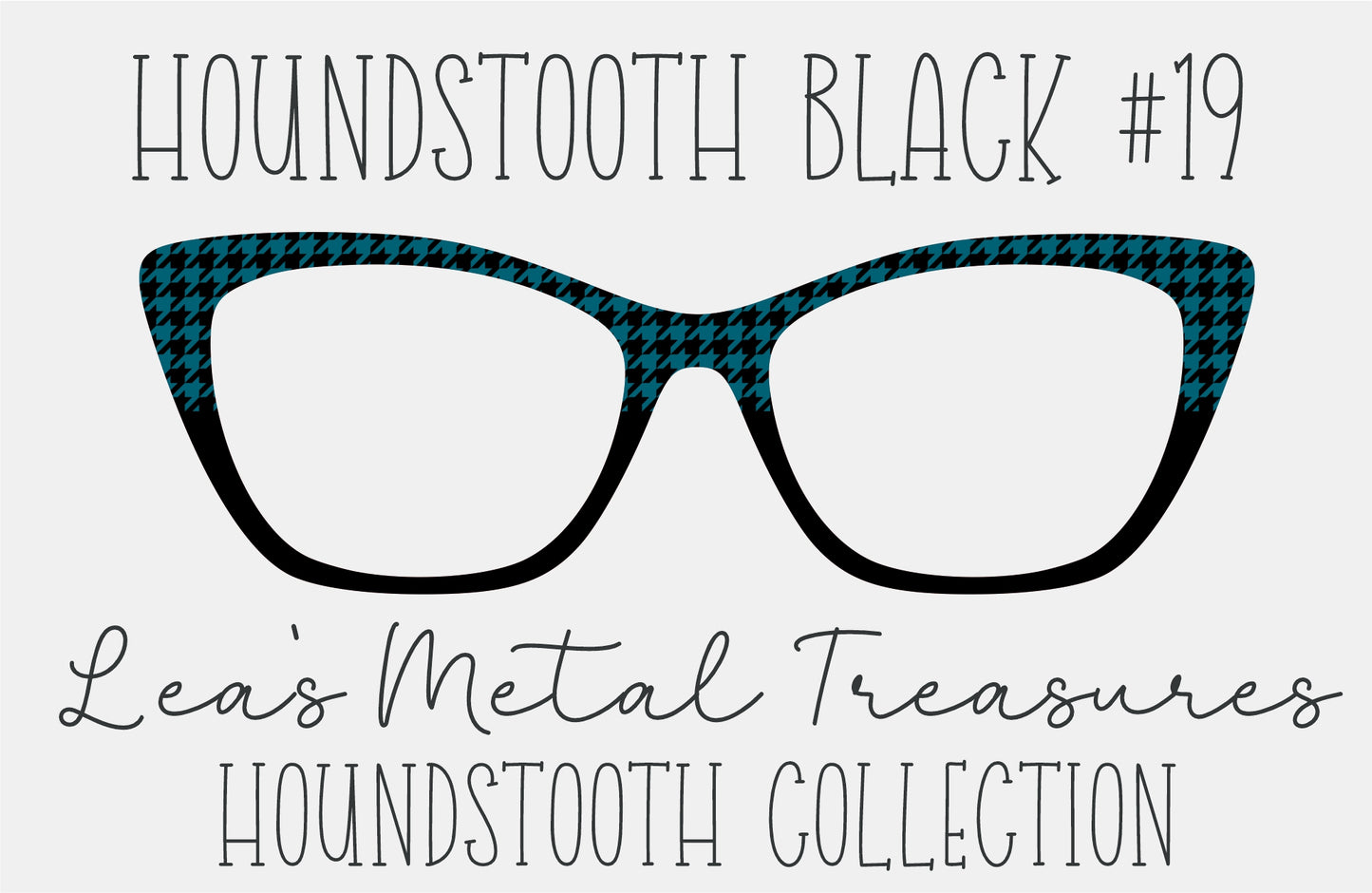 Houndstooth Black 19 Eyewear Frame Toppers COMES WITH MAGNETS