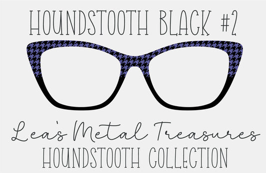 Houndstooth Black 2 Eyewear Frame Toppers COMES WITH MAGNETS