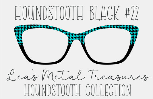 Houndstooth Black 22 Eyewear Frame Toppers COMES WITH MAGNETS