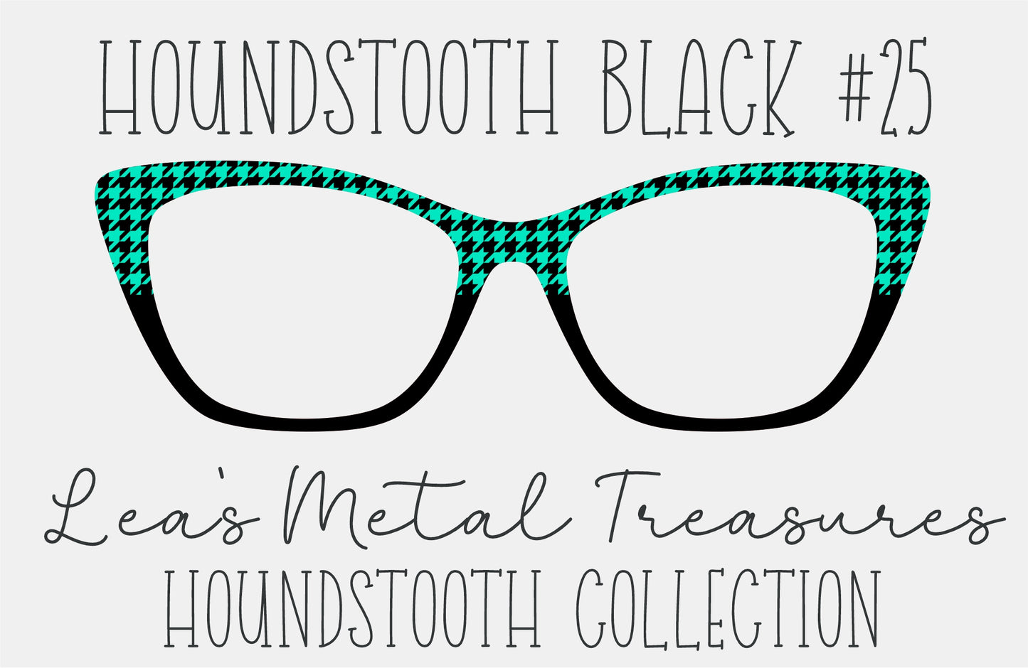 Houndstooth Black 25 Eyewear Frame Toppers COMES WITH MAGNETS