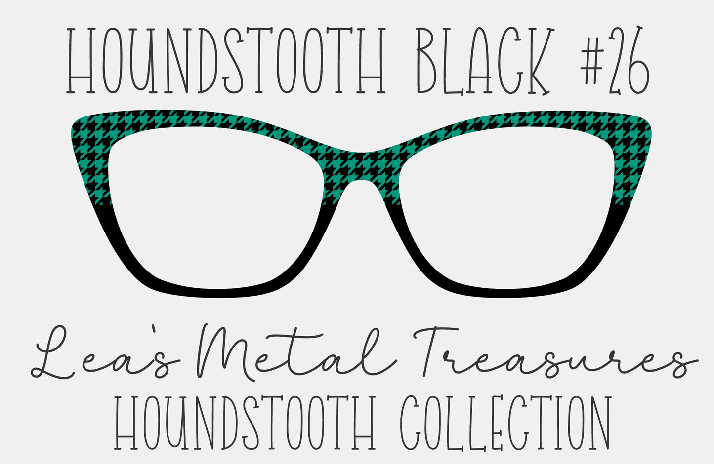 Houndstooth Black 26 Eyewear Frame Toppers COMES WITH MAGNETS