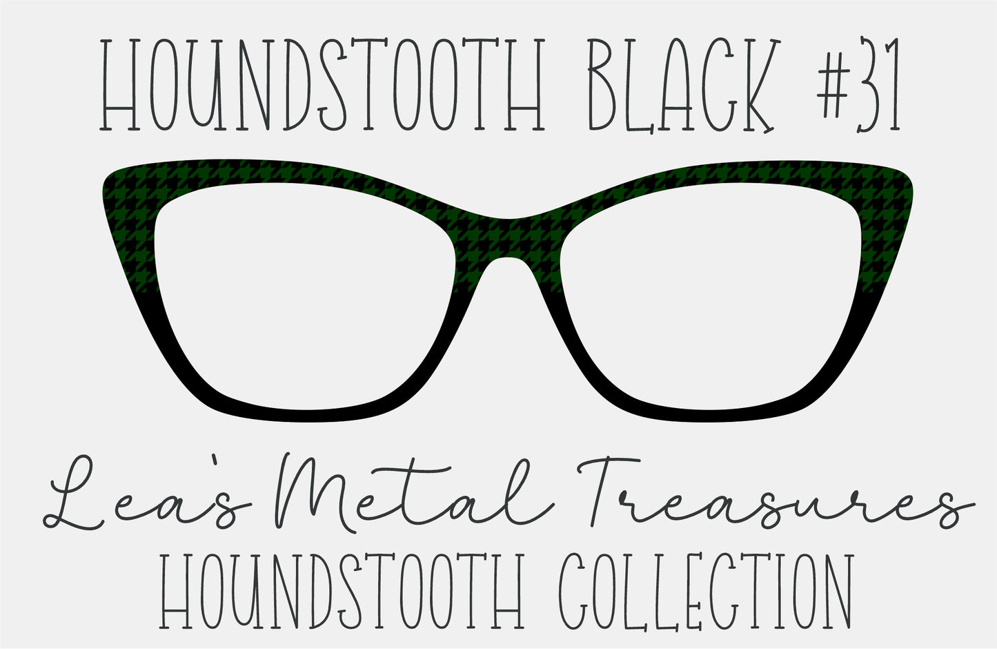 Houndstooth Black 31 Eyewear Frame Toppers COMES WITH MAGNETS