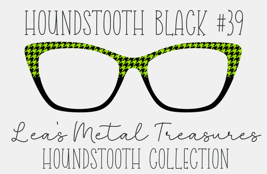 Houndstooth Black 39 Eyewear Frame Toppers COMES WITH MAGNETS