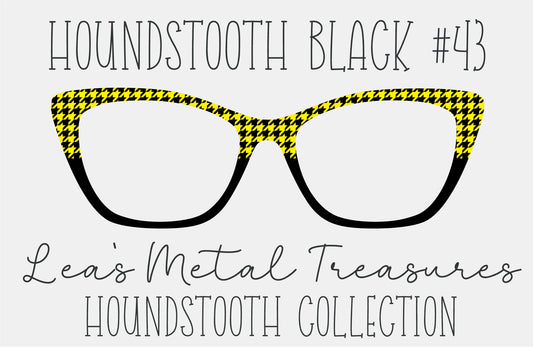 Houndstooth Black 43 Eyewear Frame Toppers COMES WITH MAGNETS